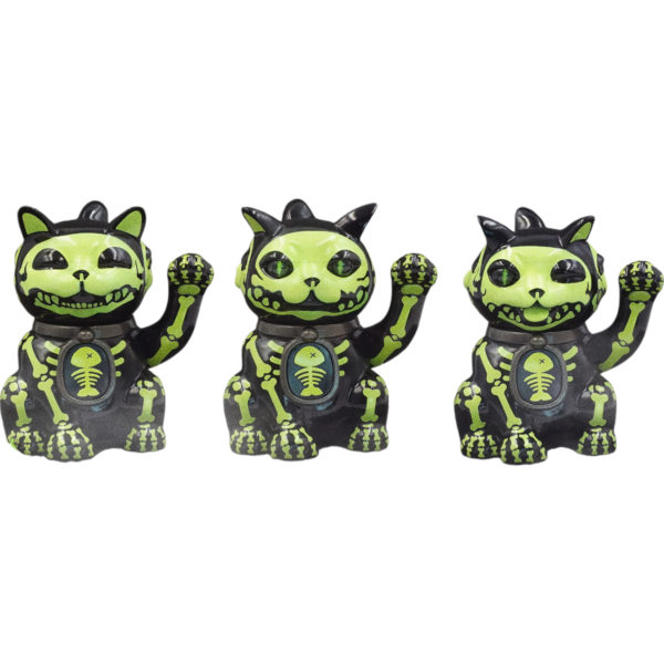 |Toy・Cargo| Three Faced Maneki Neko - Green Skeleton
