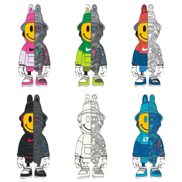 |Toy・Cargo| Half Mechanic Happy Face Pin